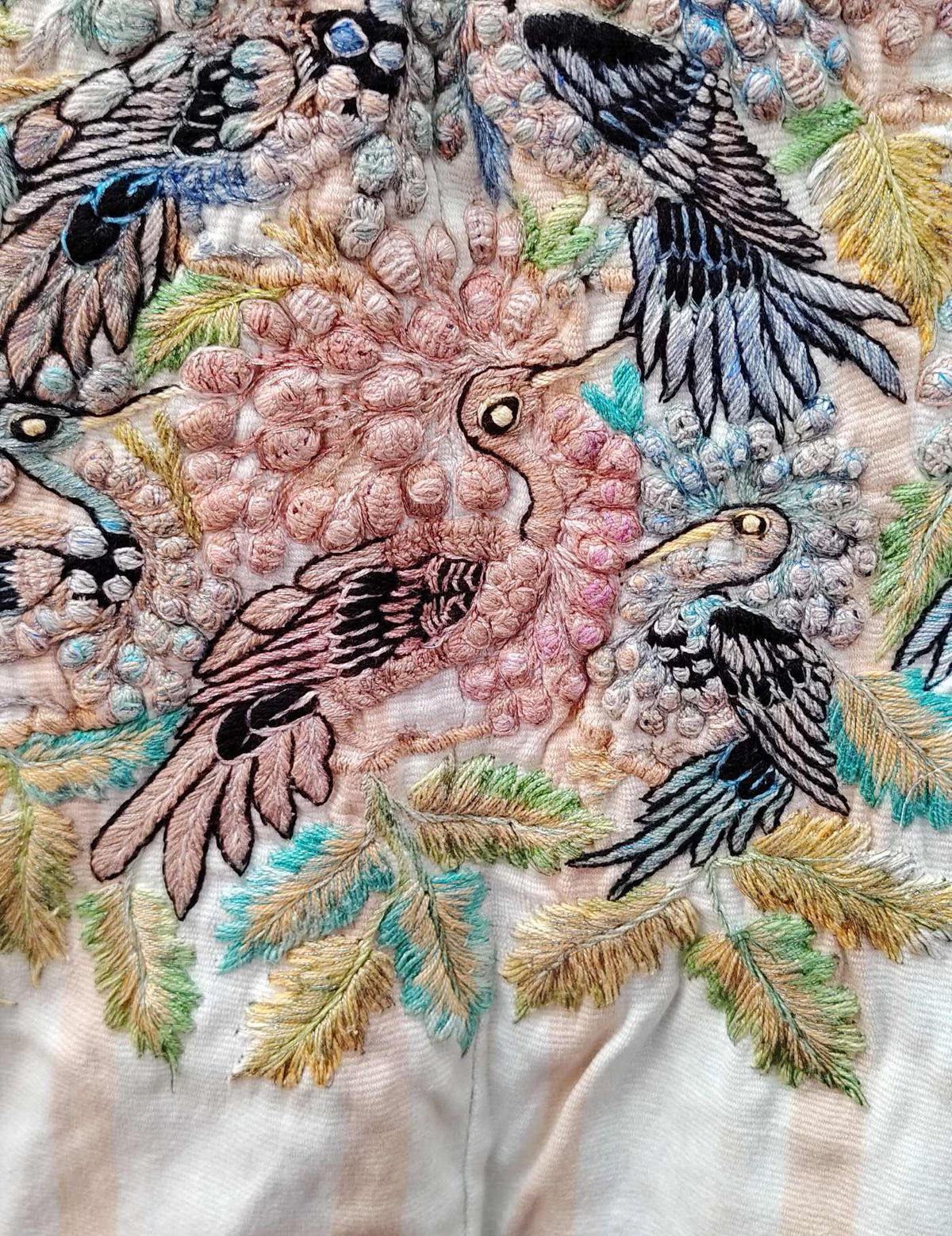 Peacocks on Ivory Santiago Huipil #9-229