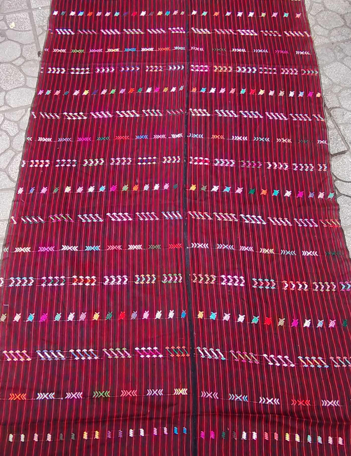 Burgundy with Geometrics Colotenango Corte #9-242