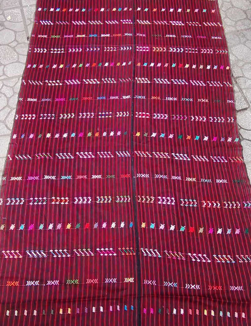 Burgundy with Geometrics Colotenango Corte #9-242
