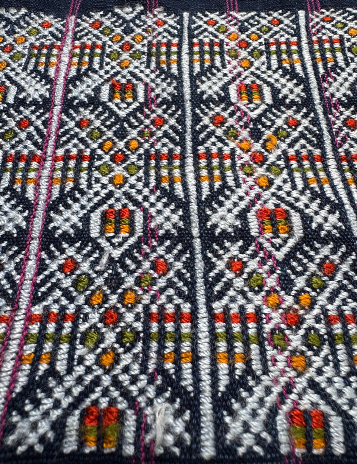 Indigo Two-Headed Eagle Nahualá Huipil #9-244