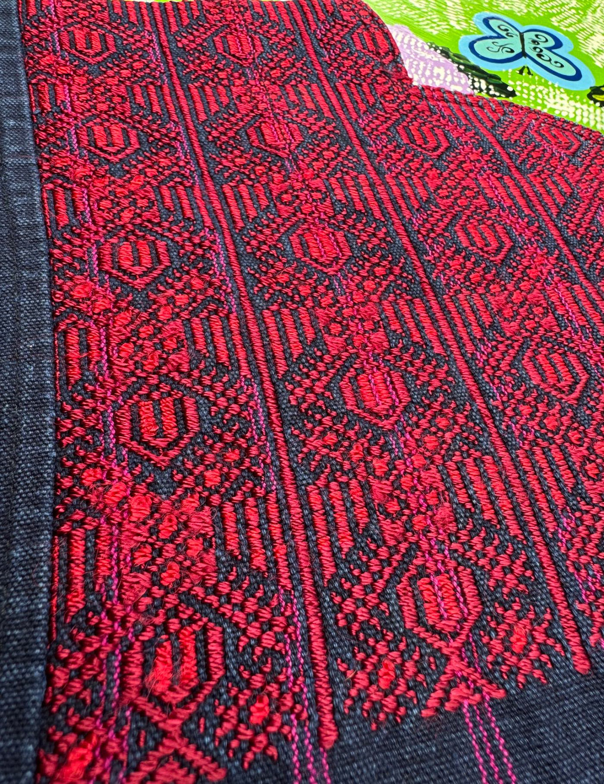 Indigo with Two-Headed Eagle Nahualá Huipil #9-246