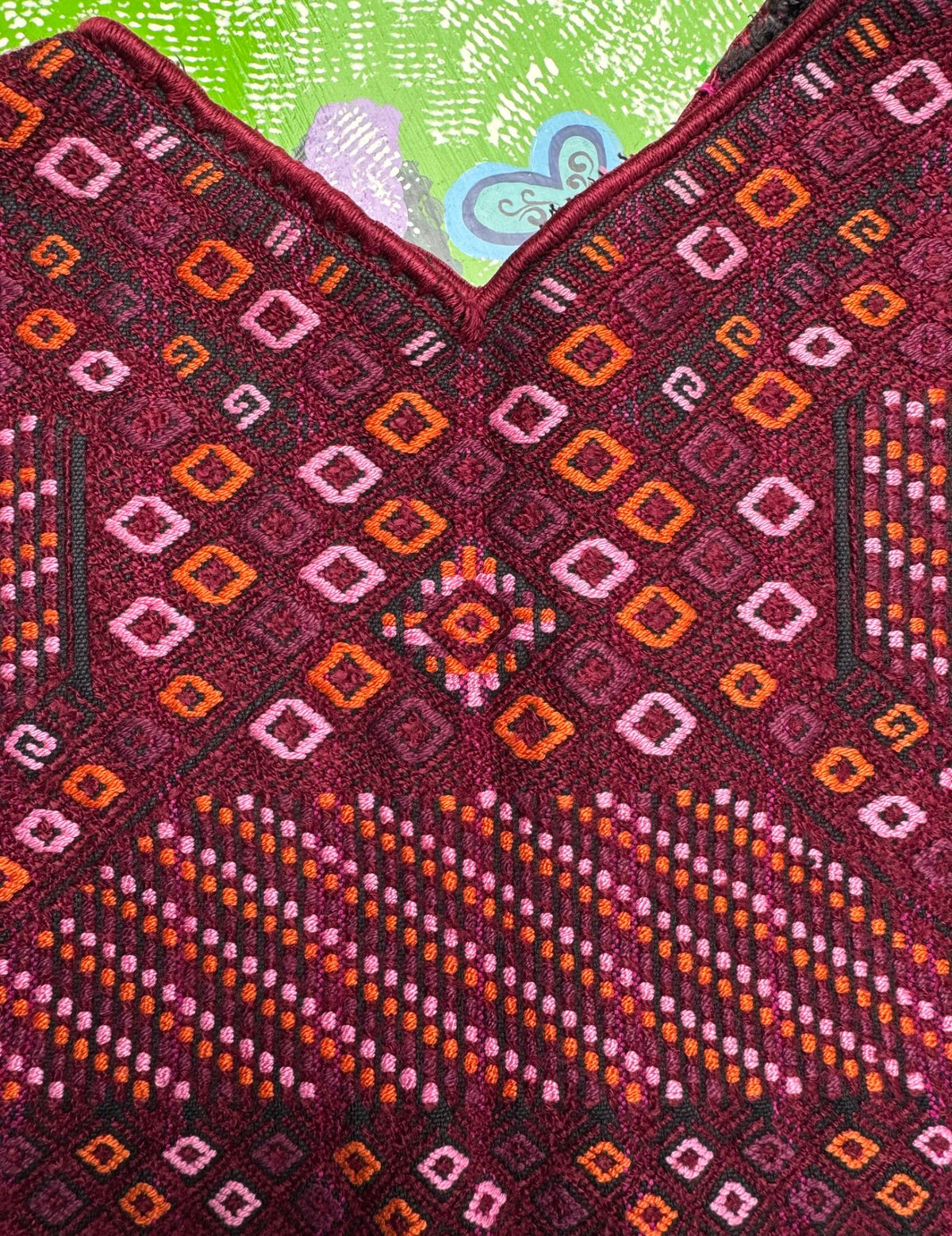 Black with Two-Headed Eagle Nahualá Huipil #9-247