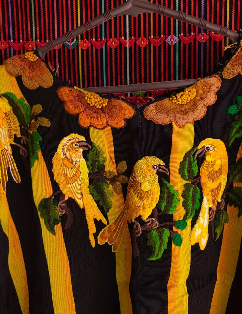 Yellow and black Santiago Huipil #9-256