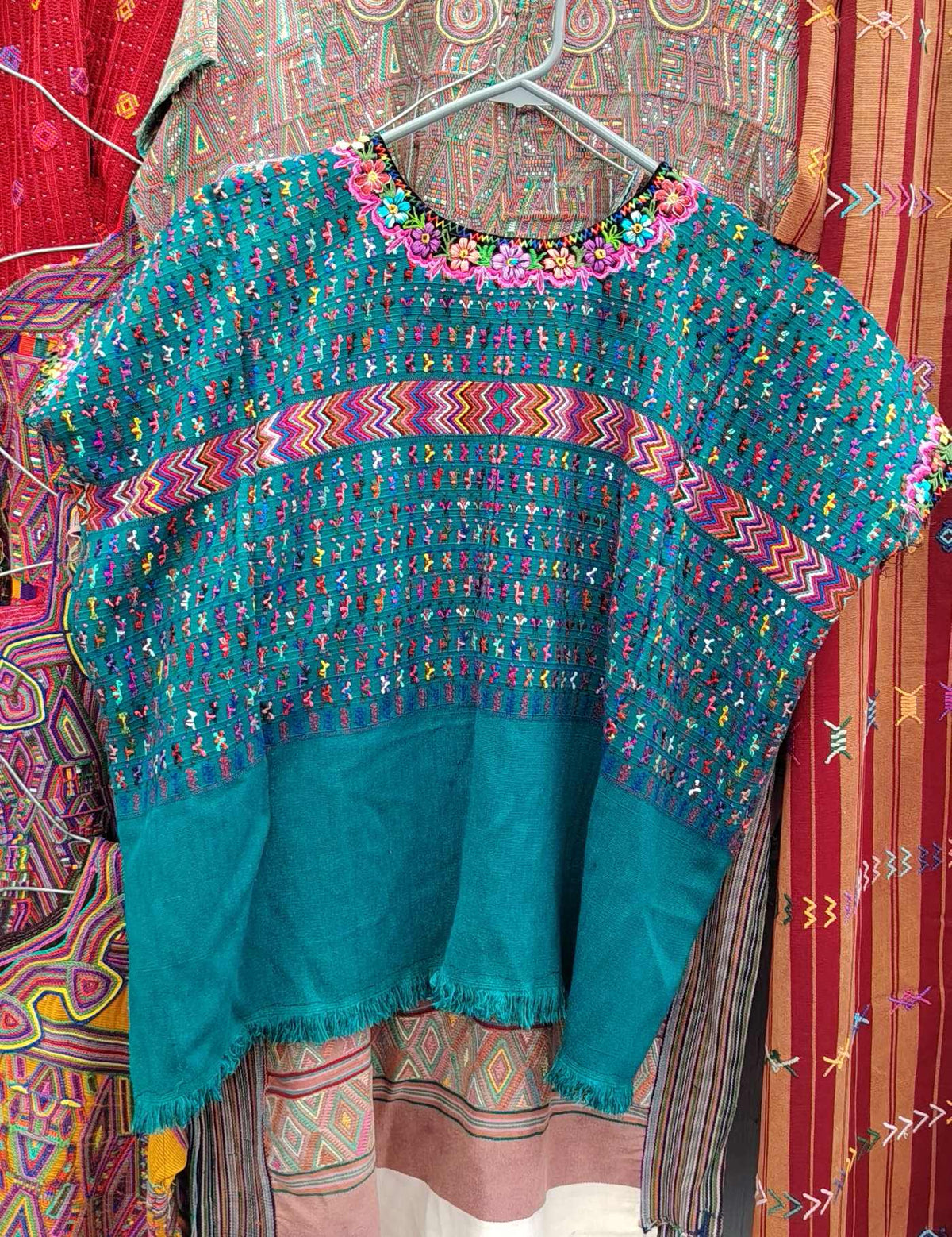Green and Pink San Lucas Tolimán Huipil #9-265
