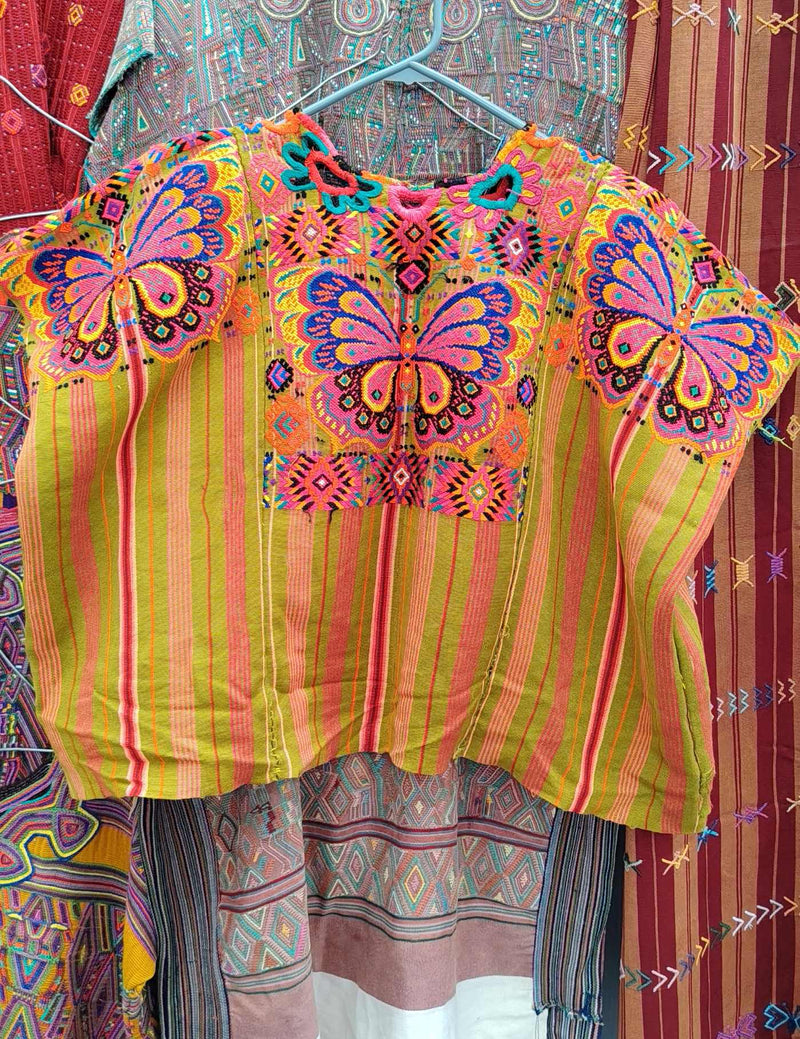 Butterflies on Sunshine Chichicastenango Huipil #9-266