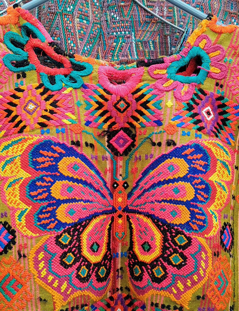 Butterflies on Sunshine Chichicastenango Huipil #9-266