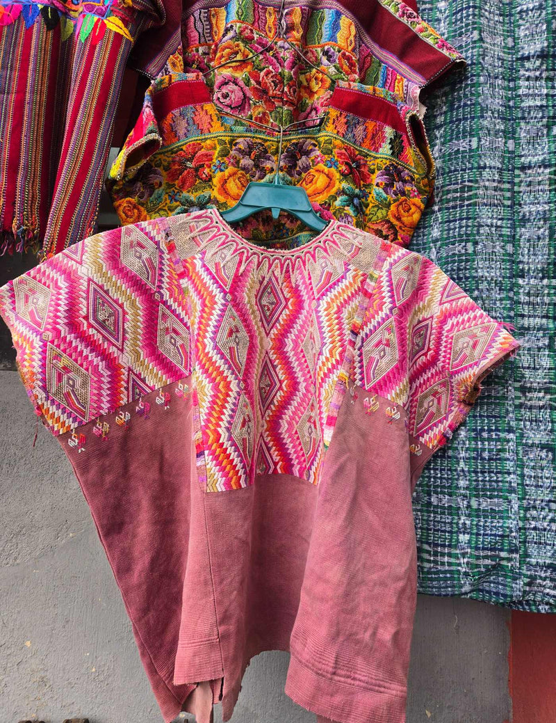 Pink Geometric Chichicastenango Huipil #9-296
