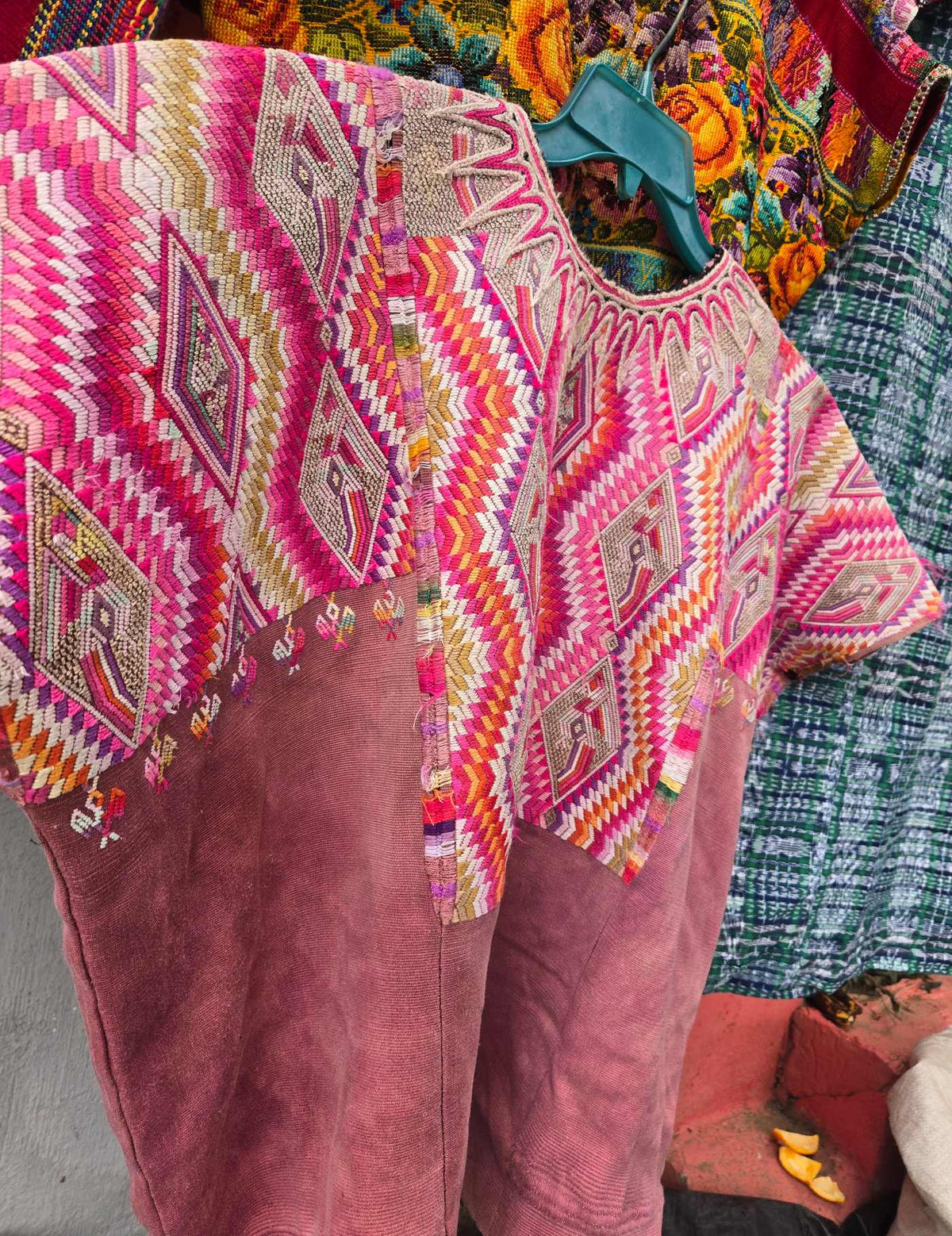Pink Geometric Chichicastenango Huipil #9-296
