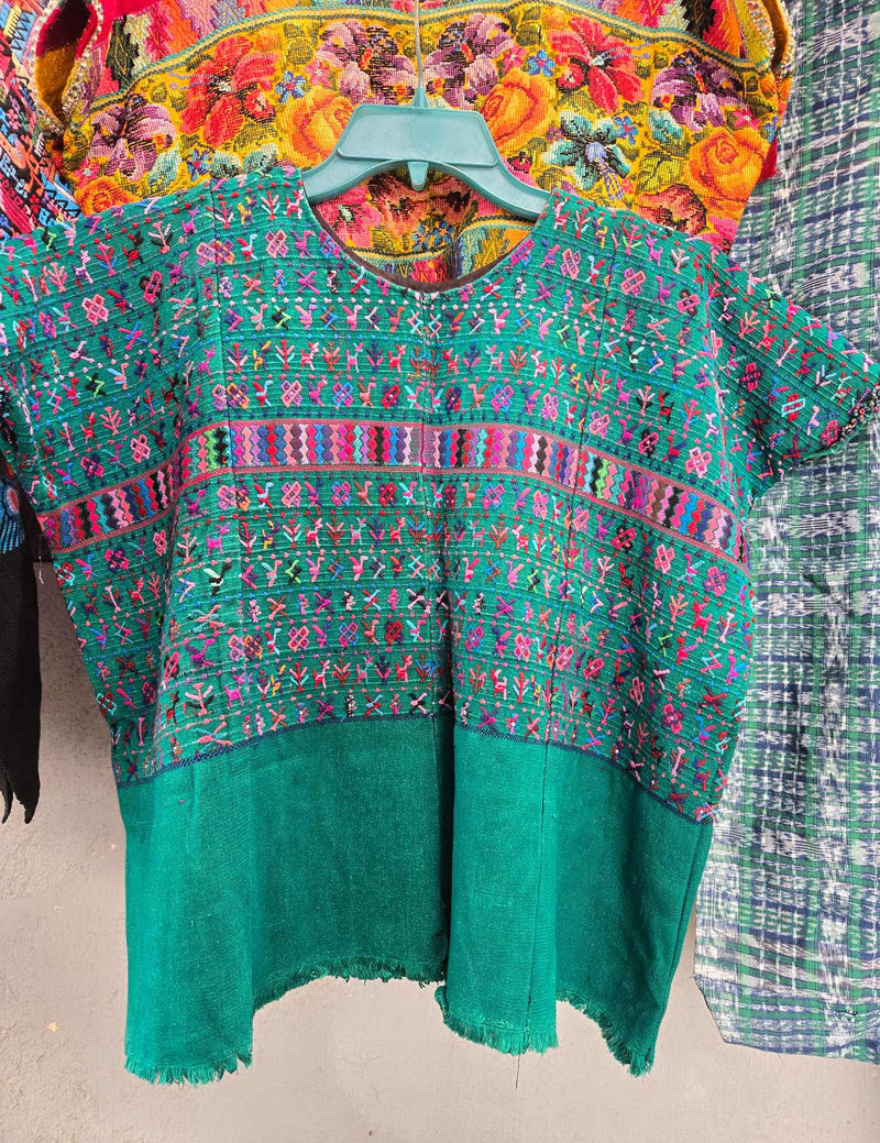 Green and Pink San Lucas Tolimán Huipil #9-320