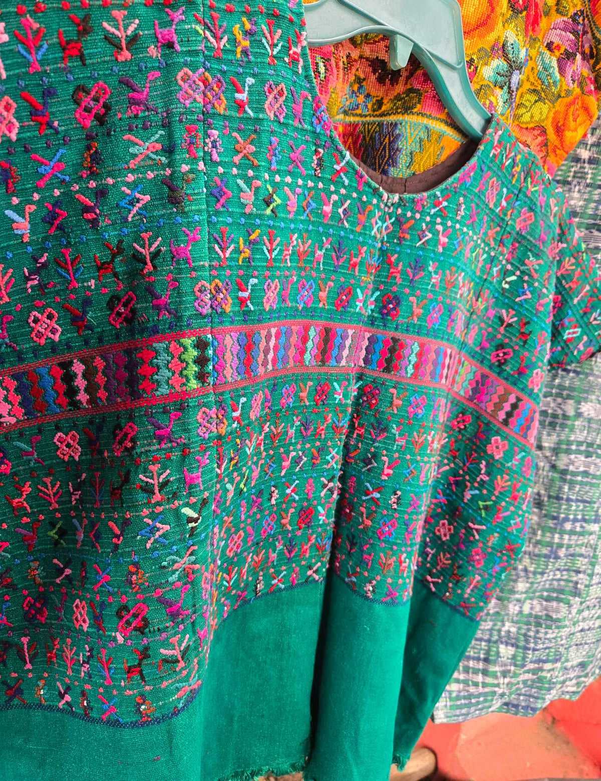 Green and Pink San Lucas Tolimán Huipil #9-320