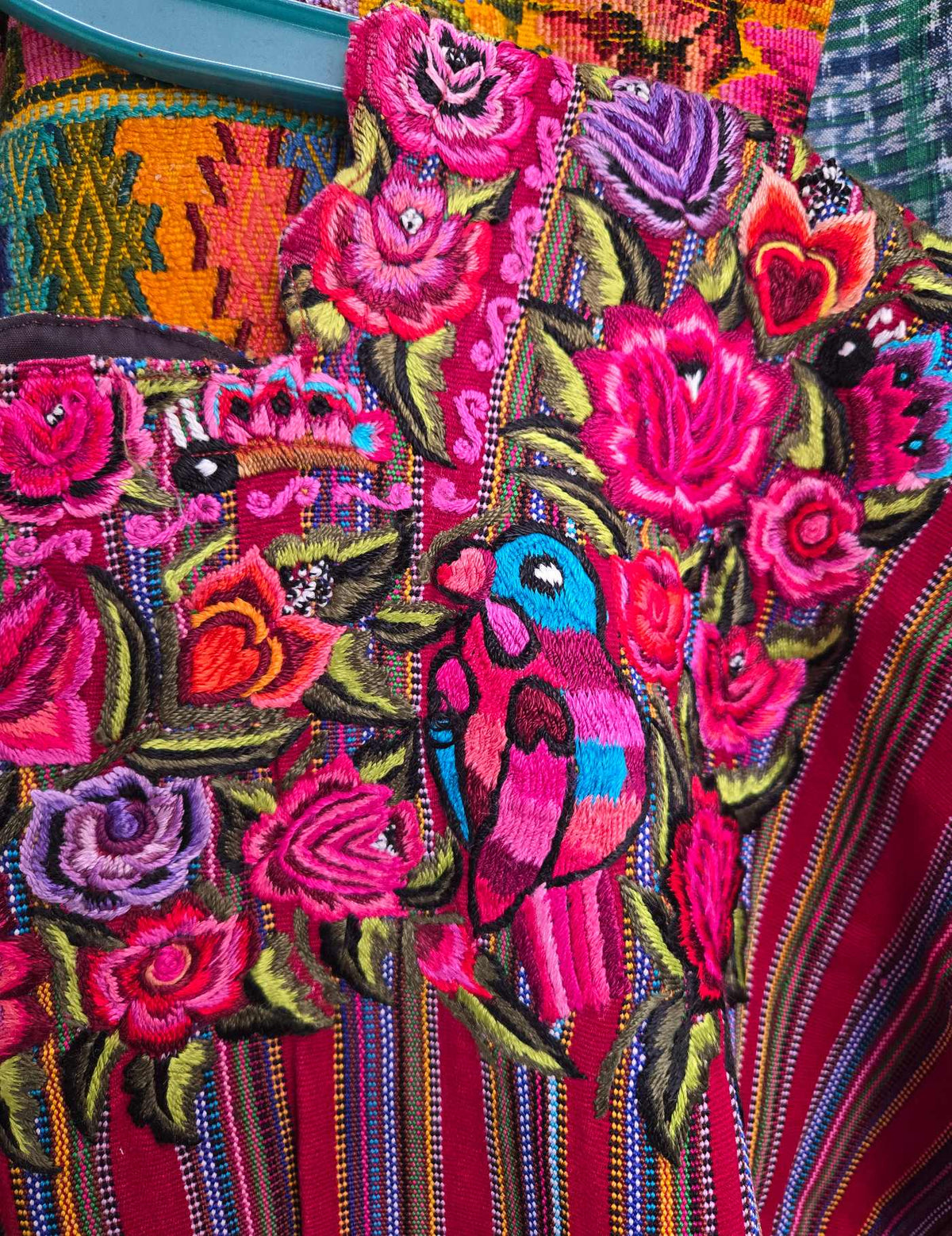 Red and Violet Patzún Huipil #9-321