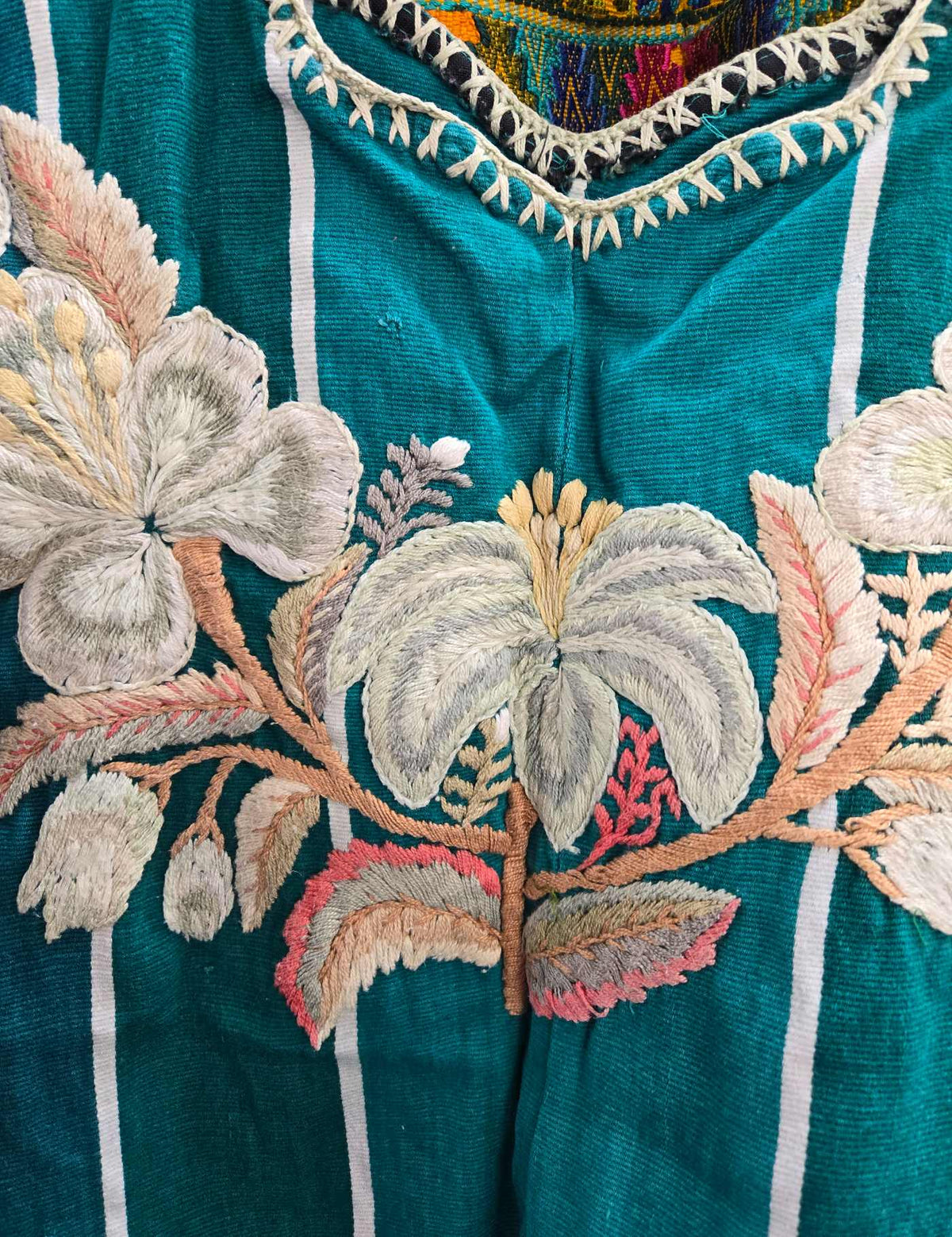 Green and Ivory Santiago Huipil #9-322