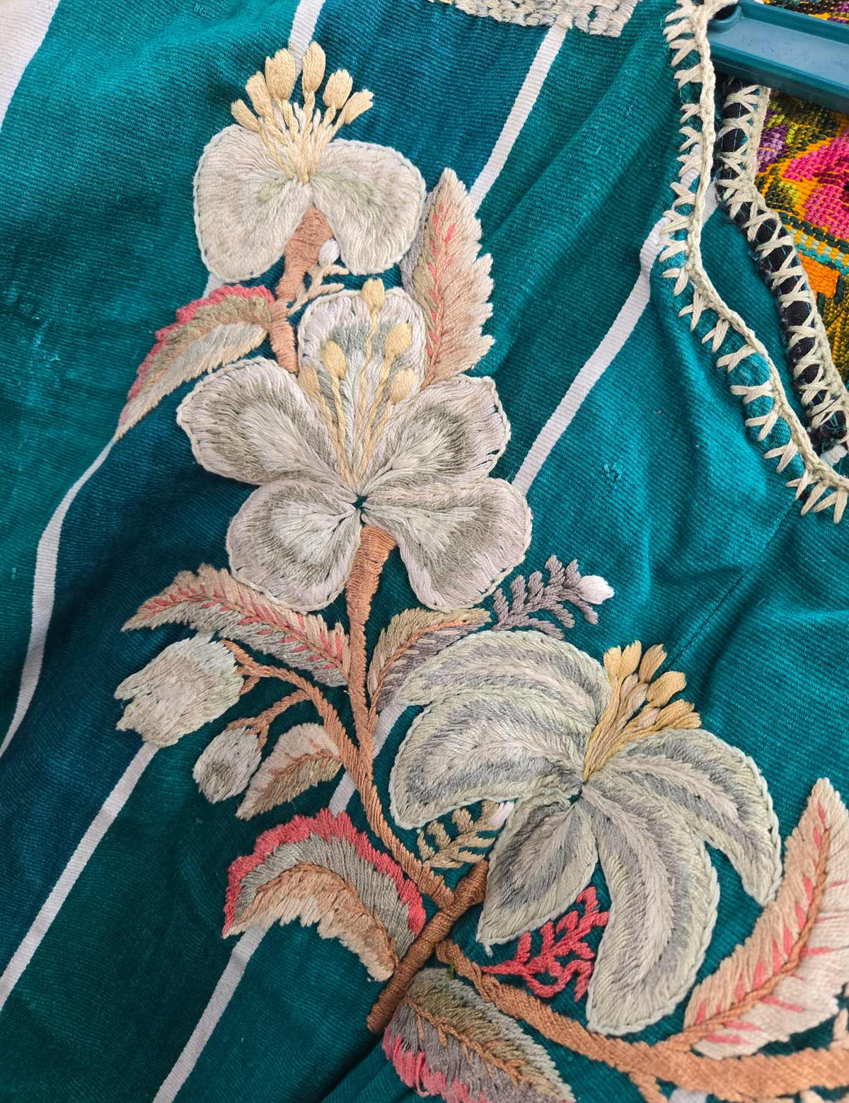Green and Ivory Santiago Huipil #9-322