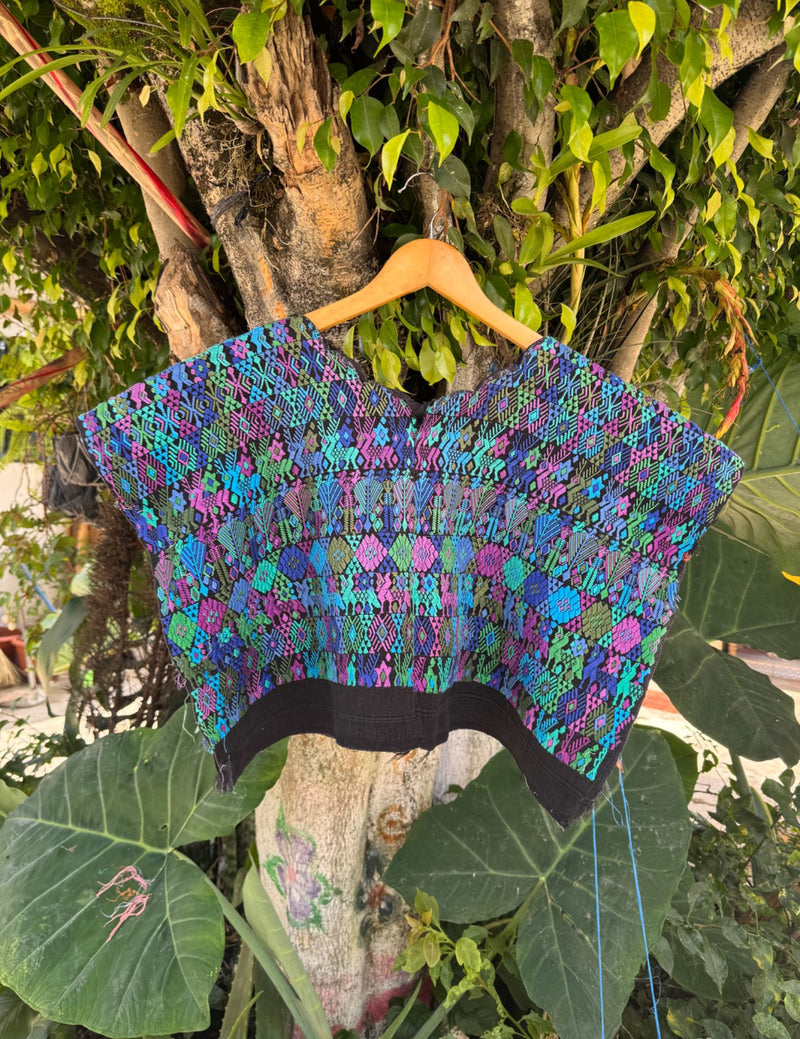 Blue and Pink Cobán Huipil #9-327