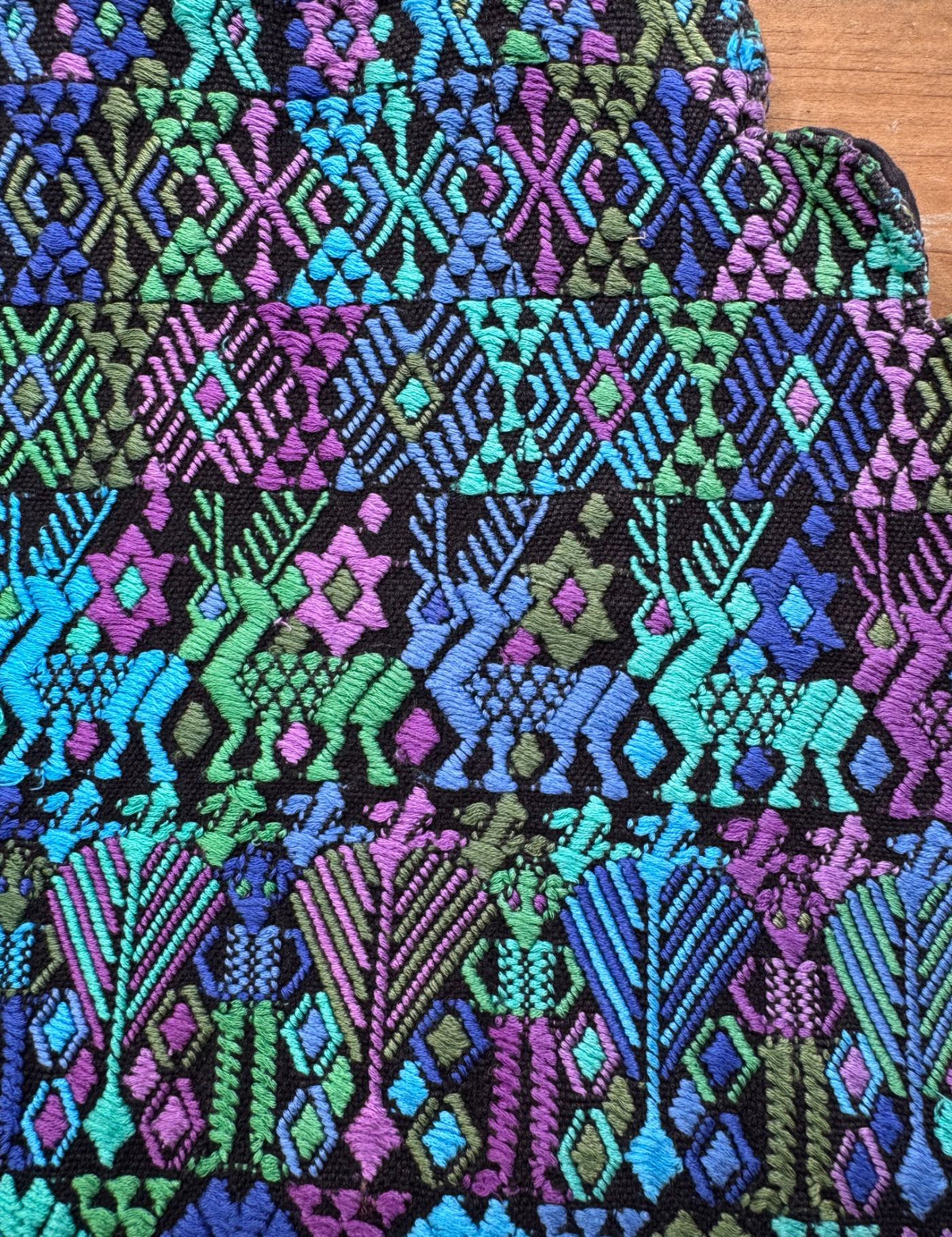 Blue and Pink Cobán Huipil #9-327