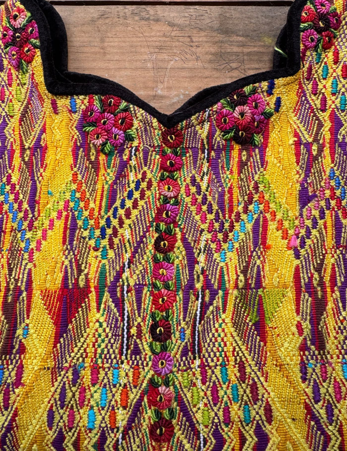 Purple and Yellow Sacatepéquez Huipil #9-328