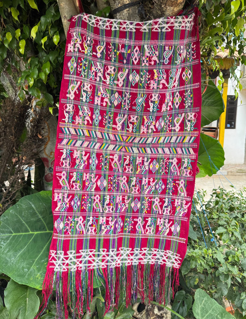 Red and Green Nebaj Tzute #9-331