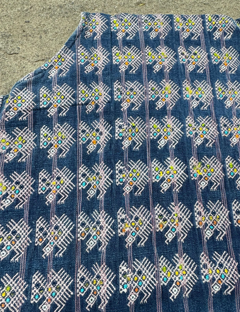 Indigo with Turkeys Nahualá Huipil #9-333
