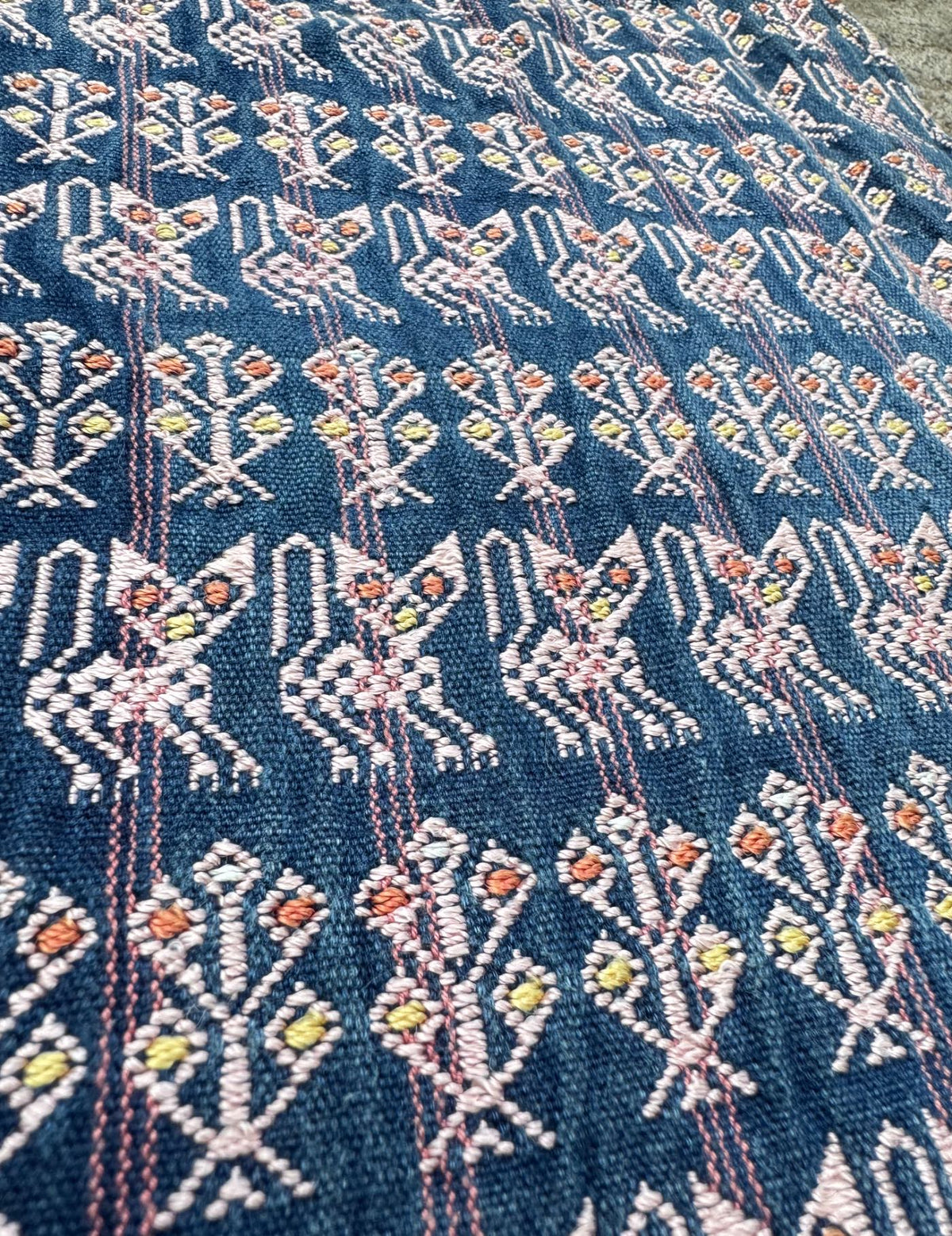 Indigo Cats and Corn Nahualá Huipil #9-335