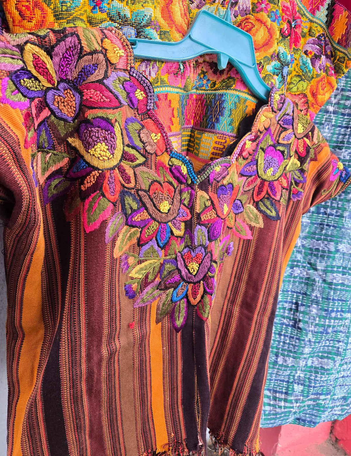 Brown and Violet Patzún Huipil #9-354