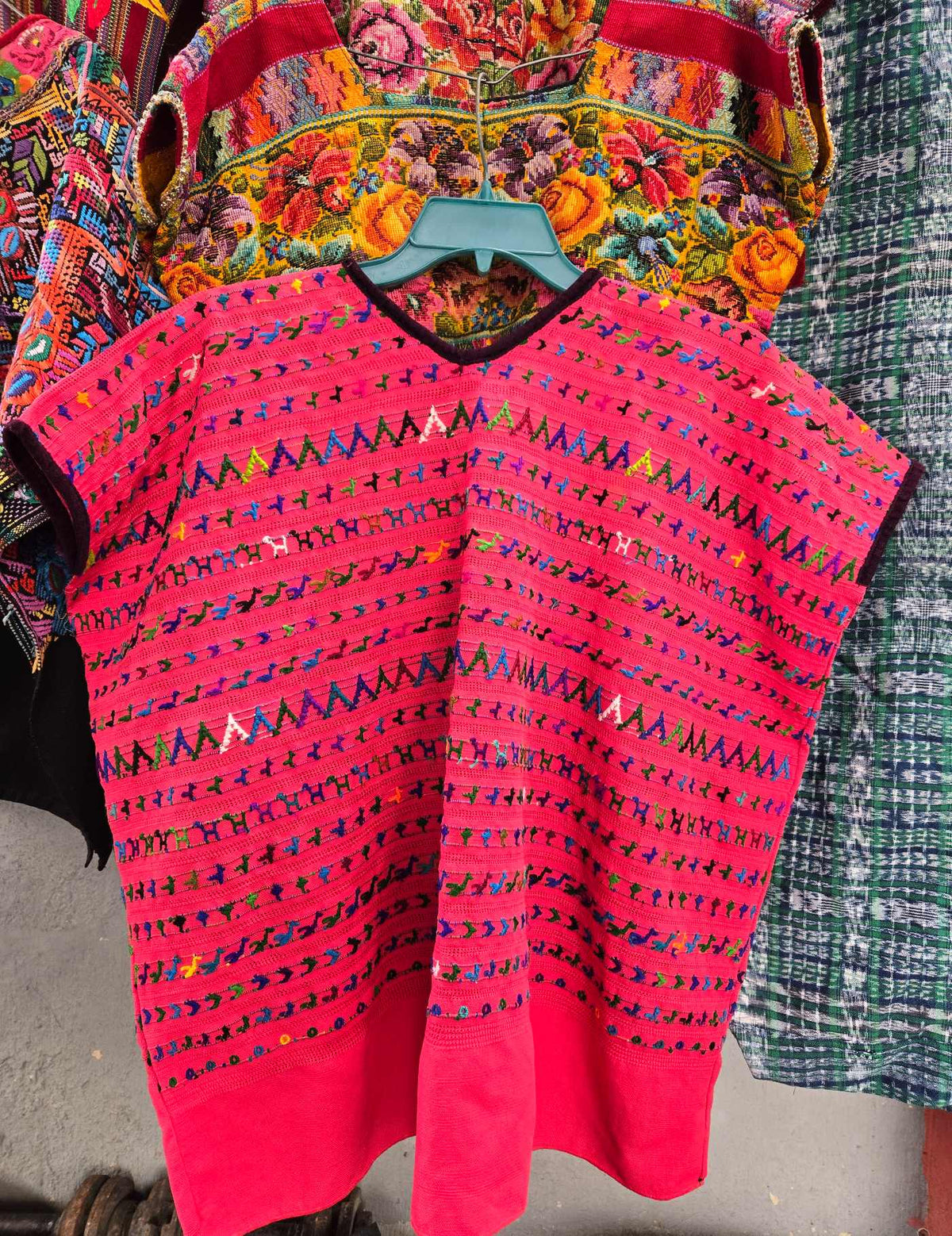 Deep Pink Rabinal Huipil #9-356