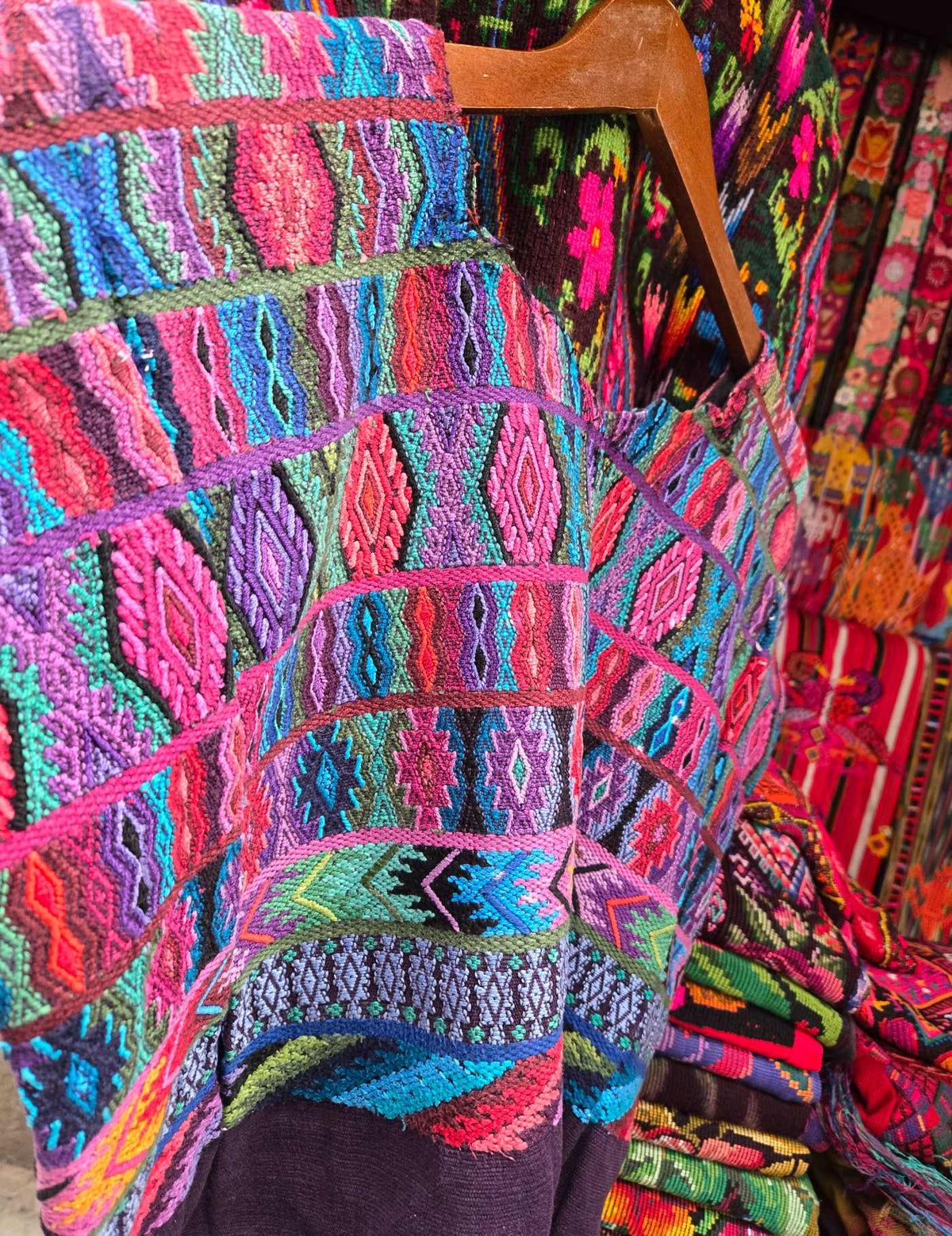 Purple Geometric Comalapa Huipil #9-357