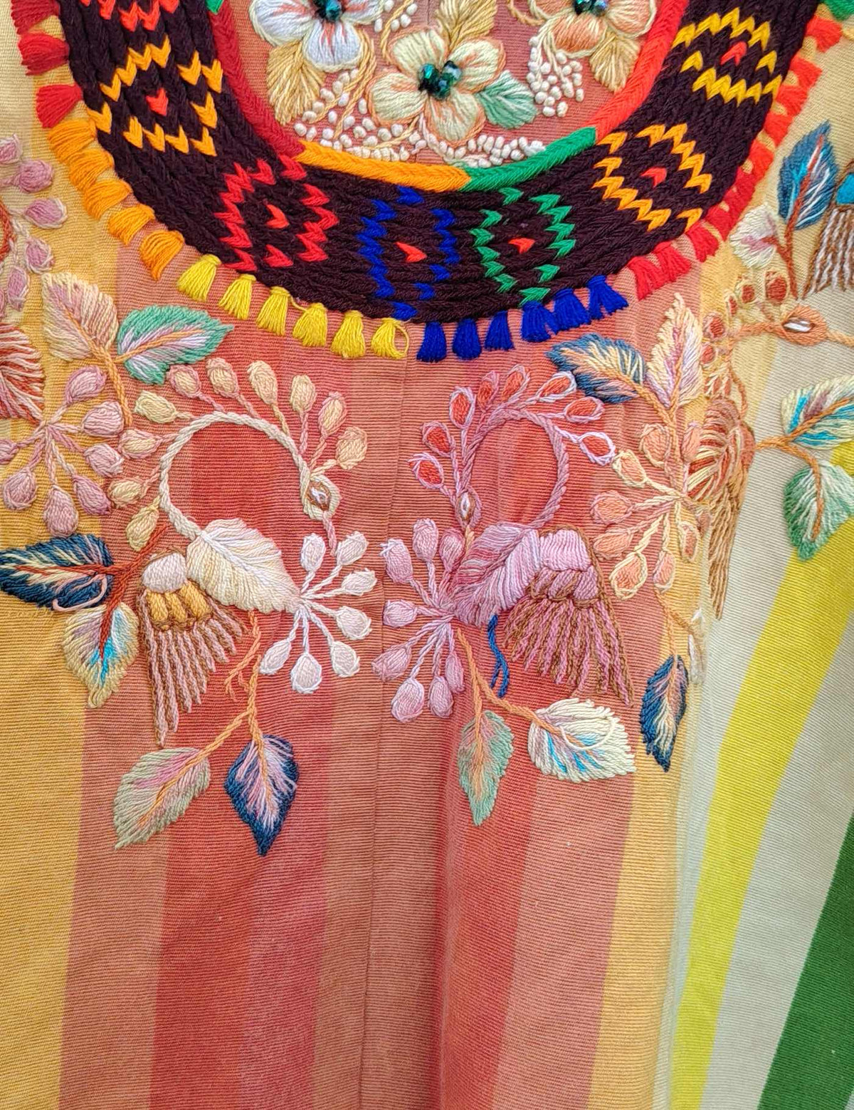 Multicoloured with Peacocks Santiago Huipil #9-381