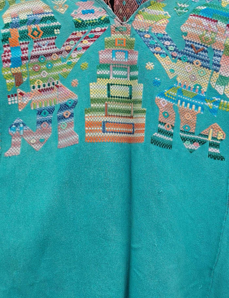 Aqua with Mayas Nahualá Huipil #9-385