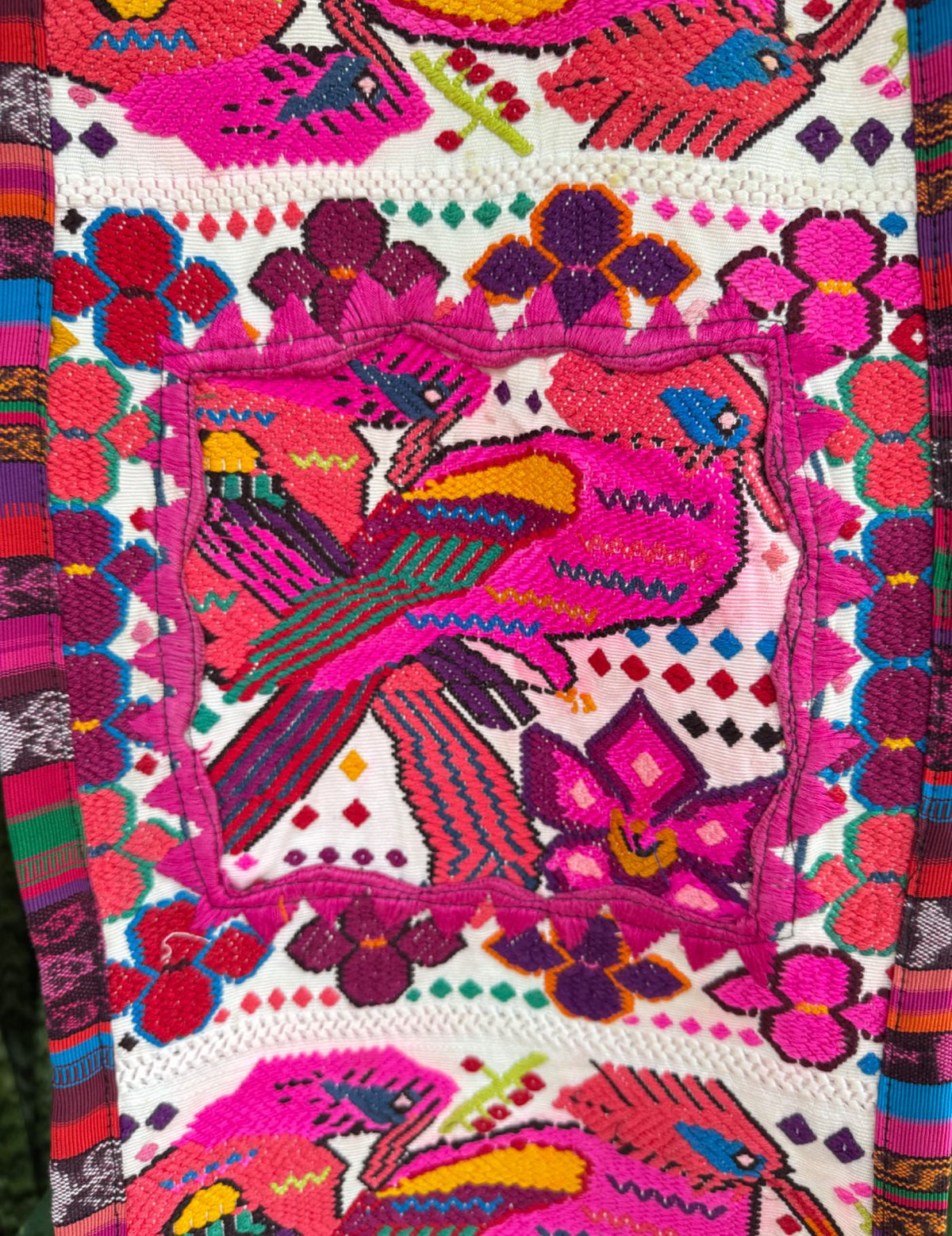 Pink Parrots Chichicastenango Tzute #9-405