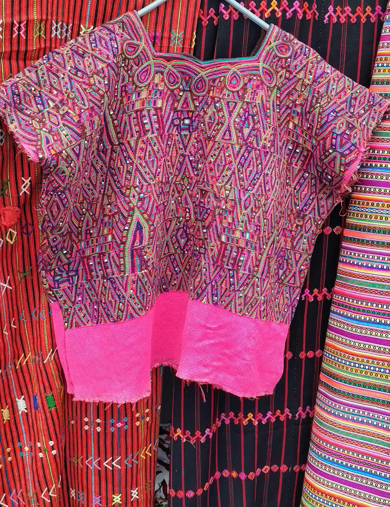 Hot Pink Nebaj Huipil #9-417