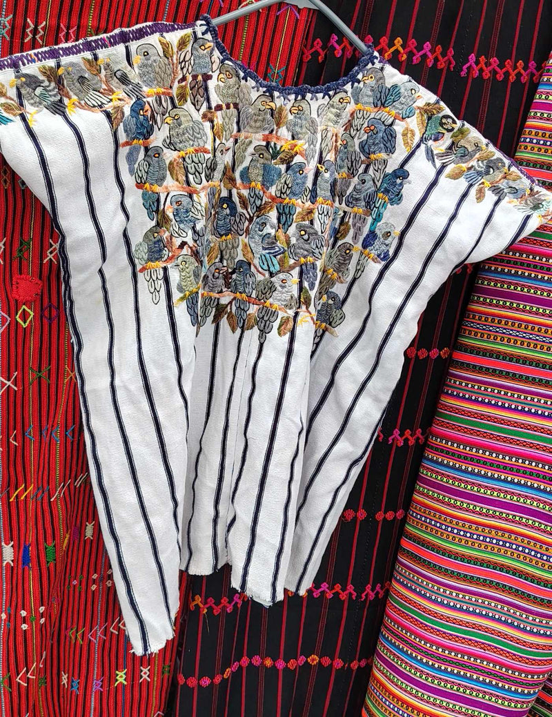Grey and White Santiago Huipil #9-420