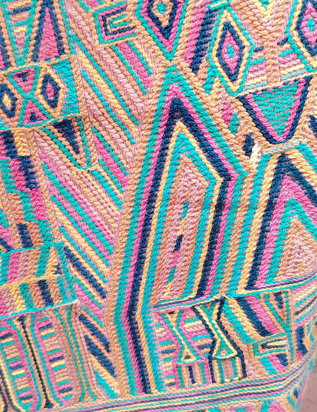 Colourful on Coral Nebaj Huipil #9-429