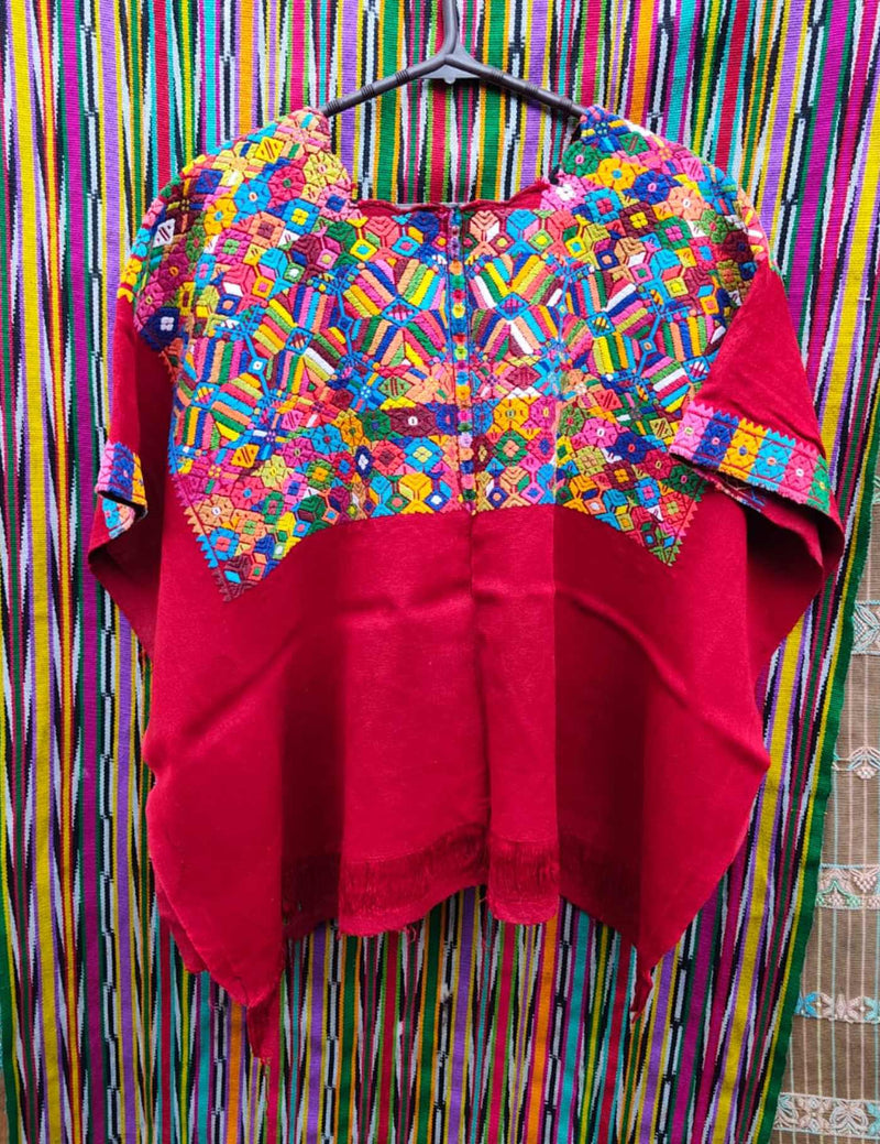 Red Nahualá Huipil #9-443
