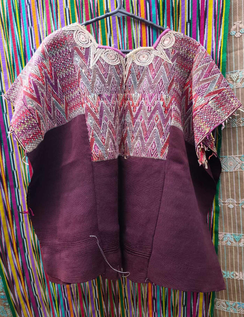Plum Geometric Chichicastenango Huipil #9-445