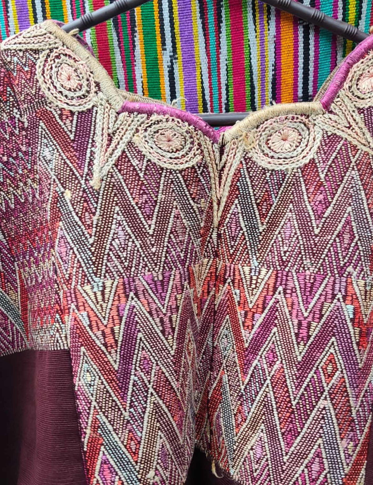 Plum Geometric Chichicastenango Huipil #9-445