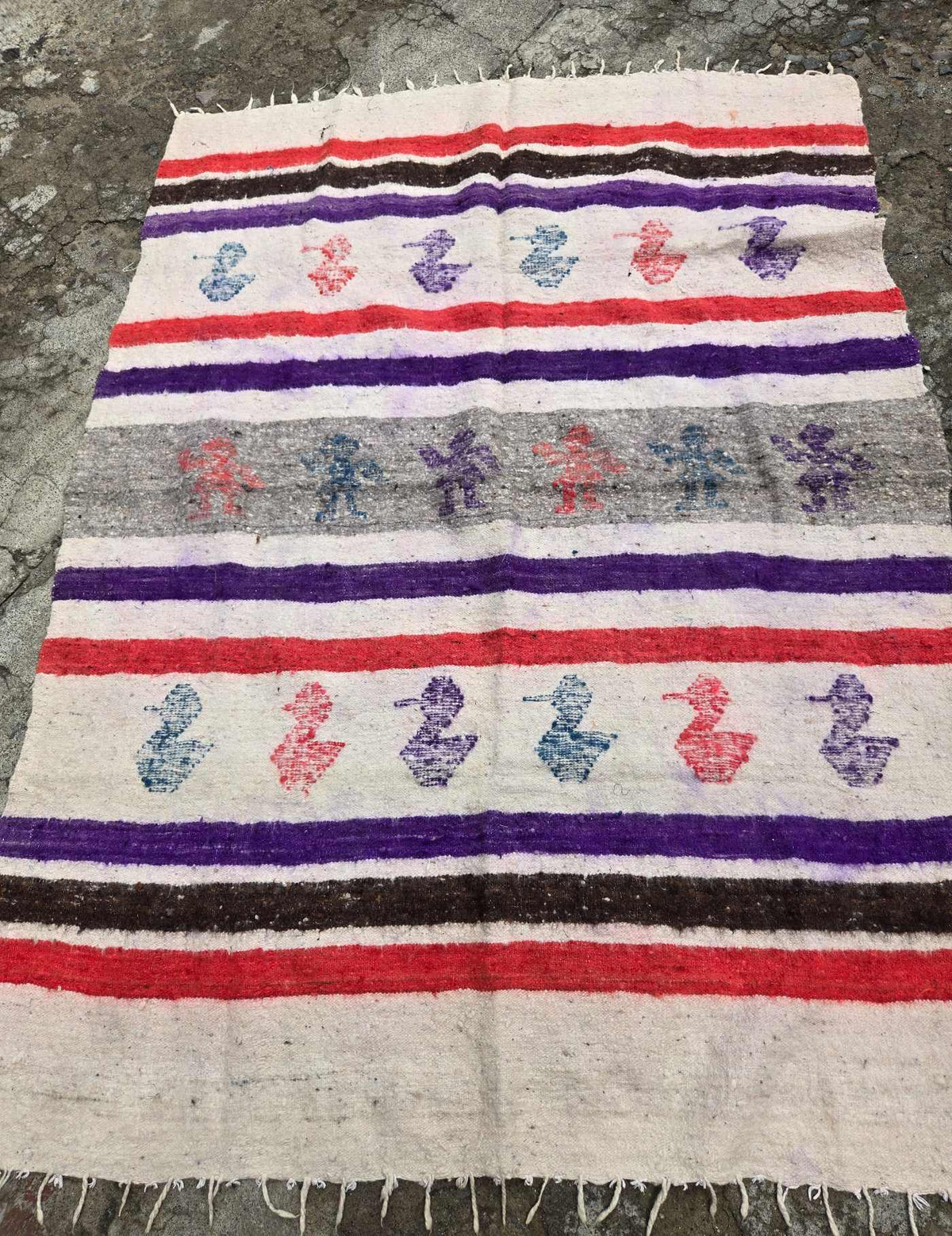 Red and Purple Momostenango Tzute #9-459
