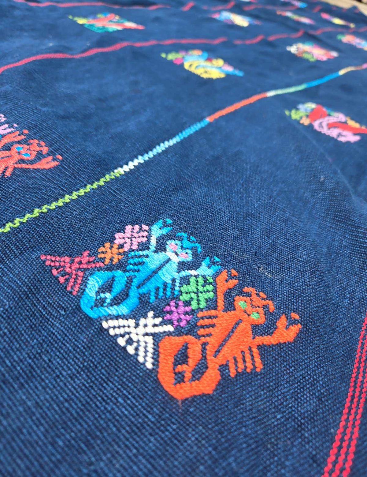 Indigo Bedspread Chile Verde Corte #9-461