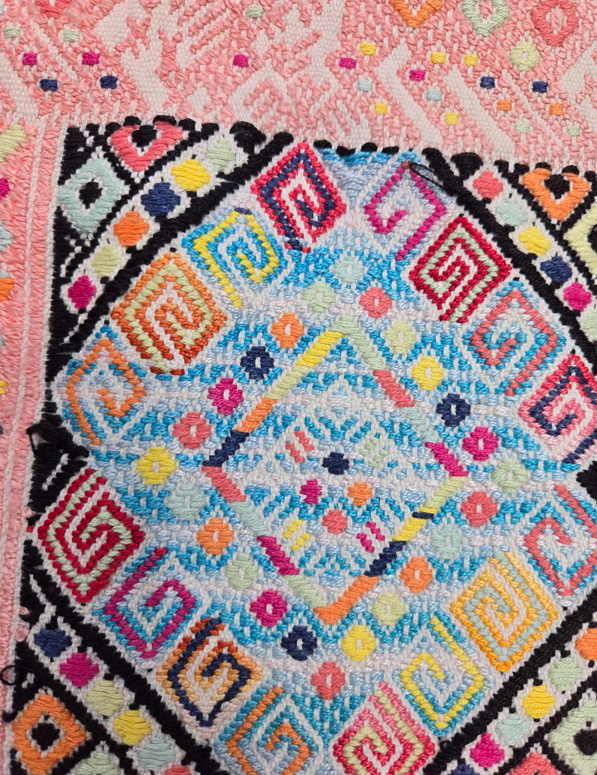 Small Pink Tablecloth Nahualá Tzute #9-462