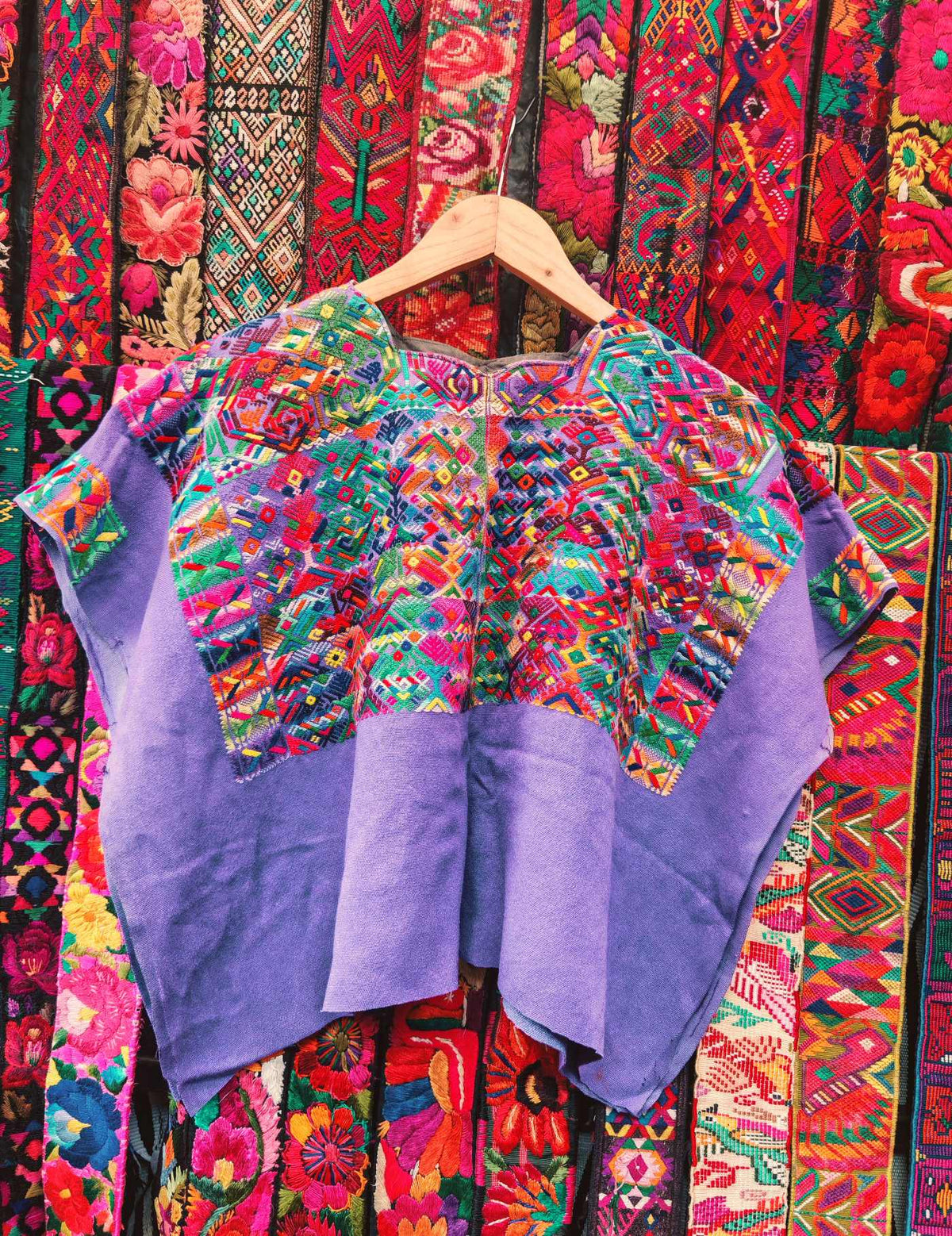 Lilac Geometric Nahualá Huipil #9-468