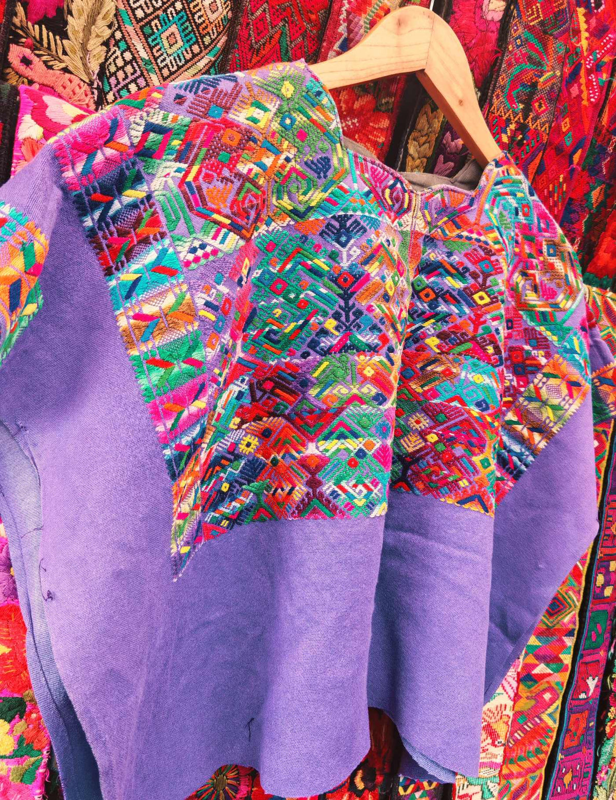 Lilac Geometric Nahualá Huipil #9-468