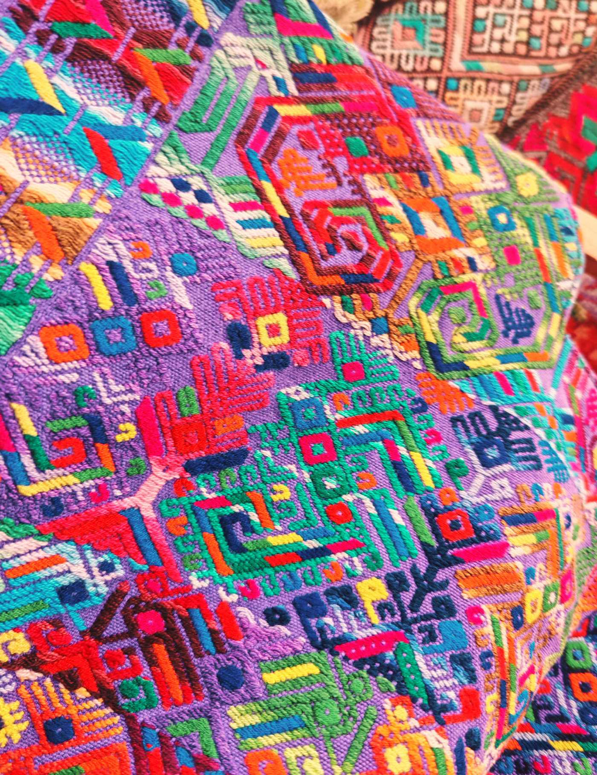 Lilac Geometric Nahualá Huipil #9-468