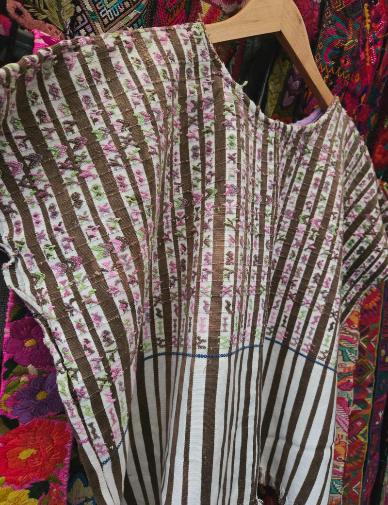 Brown and Pink San Lucas Tolimán Huipil #9-474