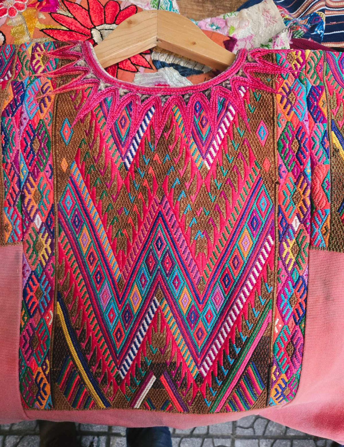 Geometrics on Melon Chichicastenango Huipil #9-478