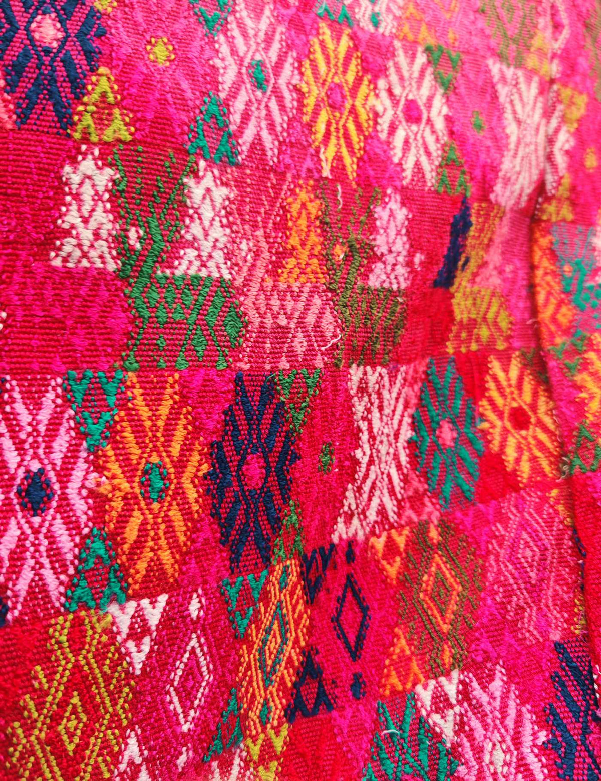 Red and Pink Cobán Huipil #9-480