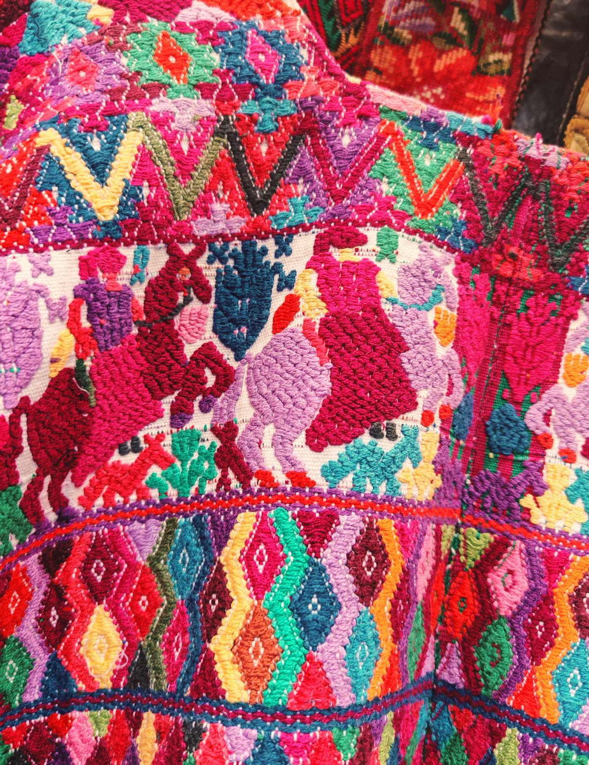 Colourful Pink Sacatepéquez Huipil #9-483