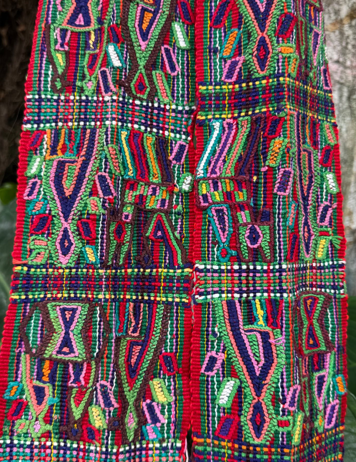 Red striped brocade Nebaj Tocoyal #9-493