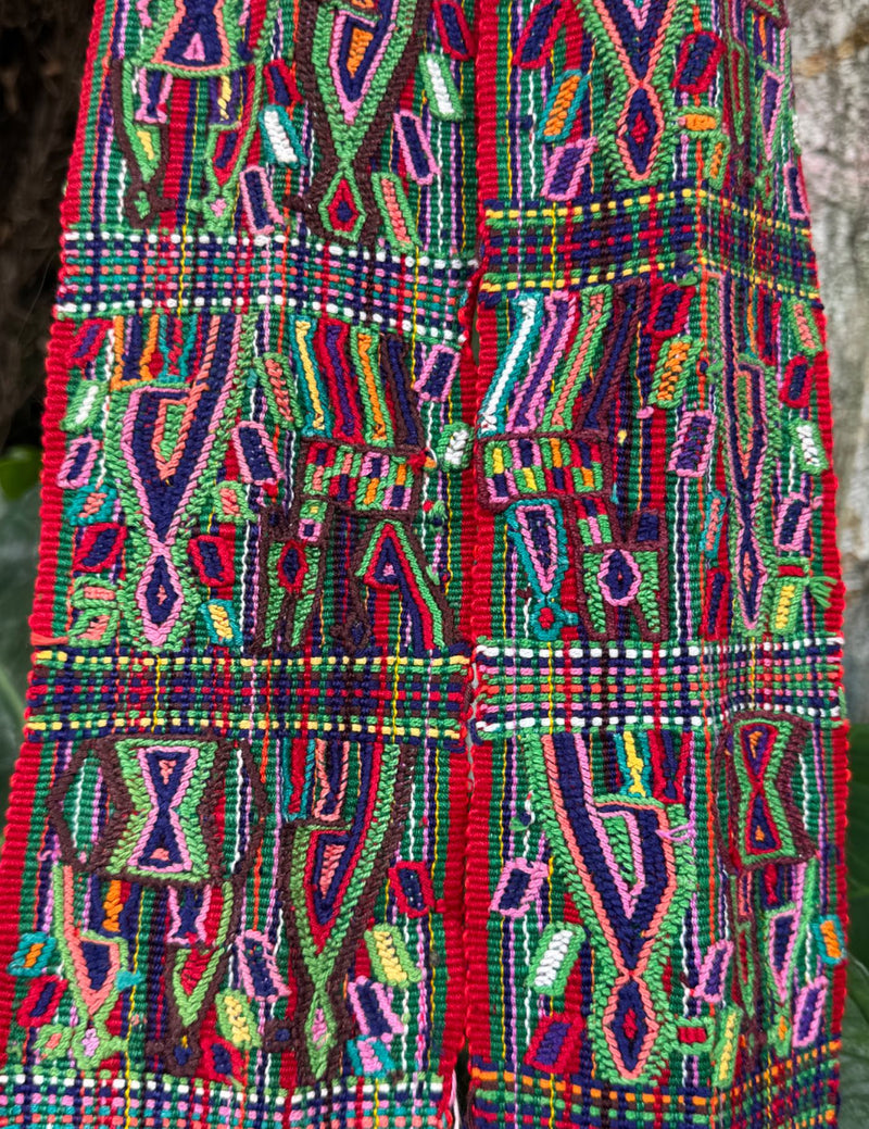 Red striped brocade Nebaj Tocoyal #9-493