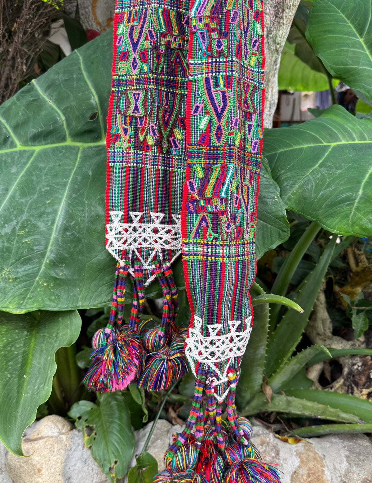 Red striped brocade Nebaj Tocoyal #9-493