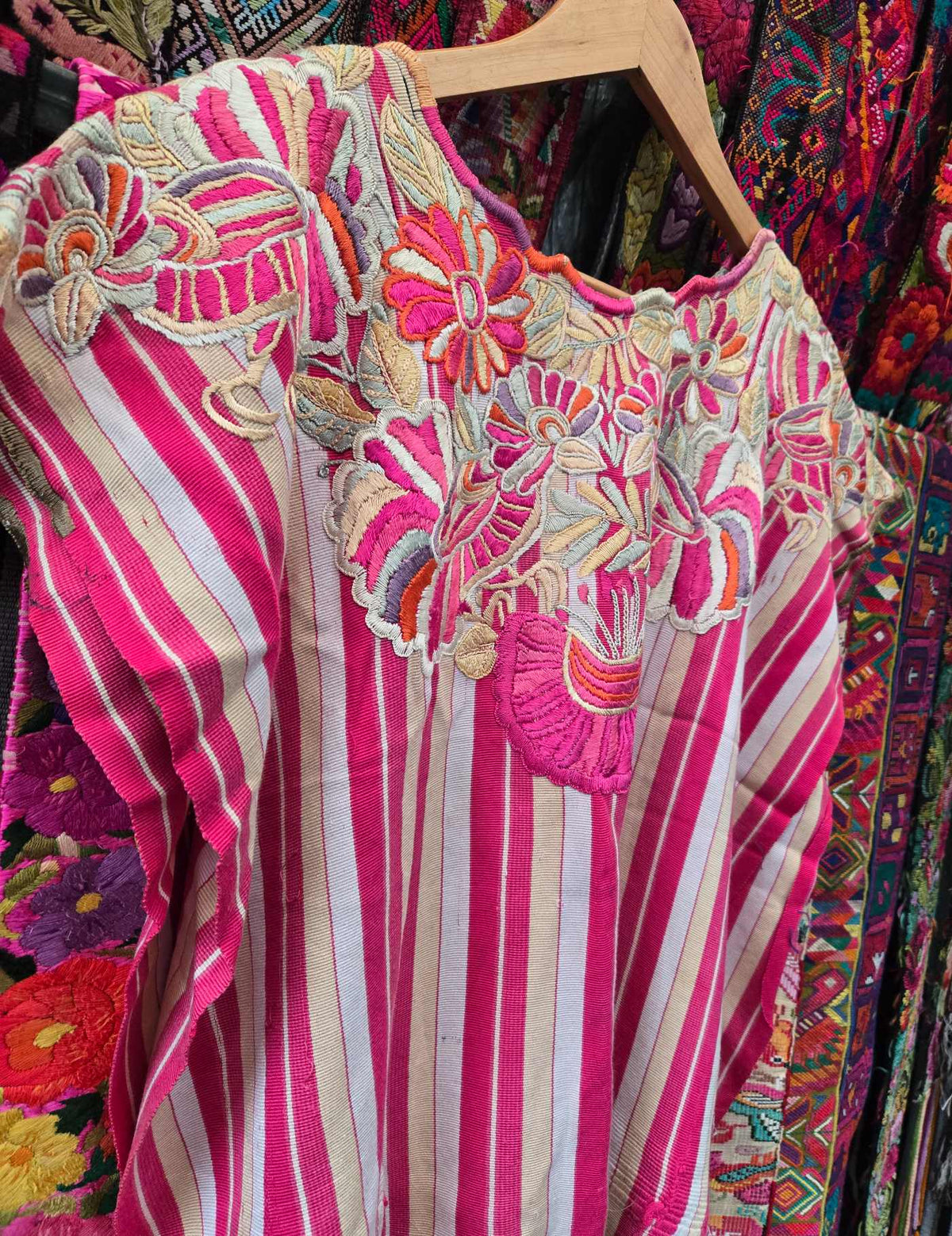 Pink and Primrose Chichicastenango Huipil #9-498