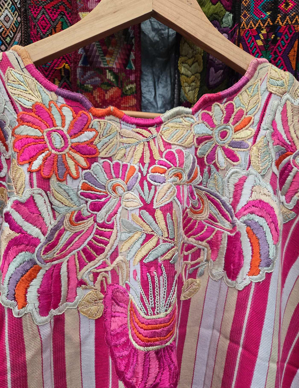 Pink and Primrose Chichicastenango Huipil #9-498